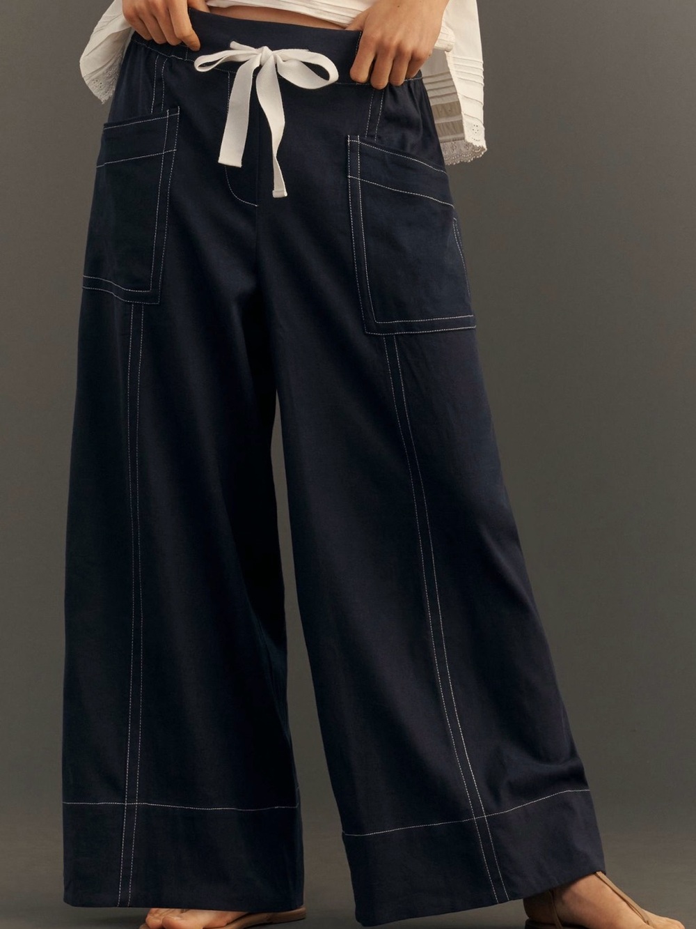 Maeve La Ponche pull on Wide-Leg pants